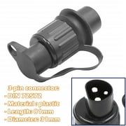 Blarkrus Socket European Car 3-Hole Plug Trailer Adapter Truck Interface Rv Power Cord Socket Connector